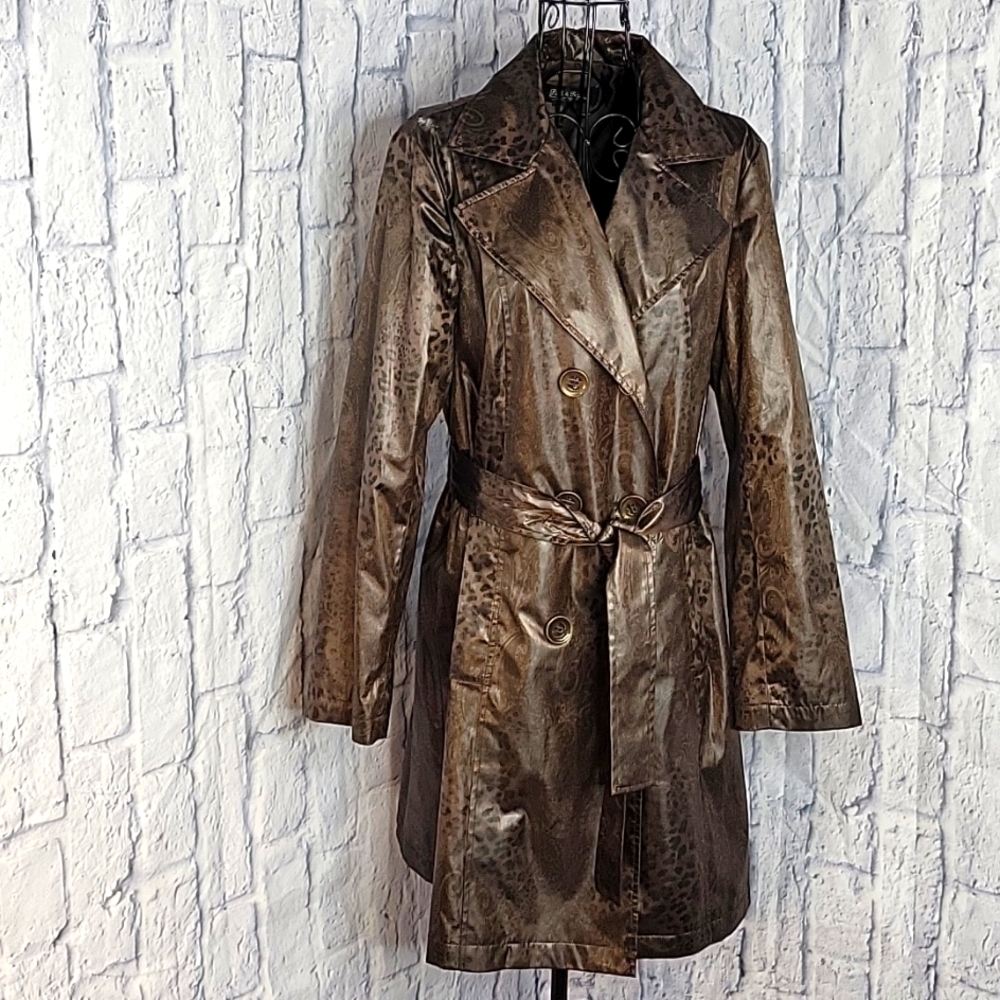 PECK AND PECK Snakeskin Trench/Raincoat Medium